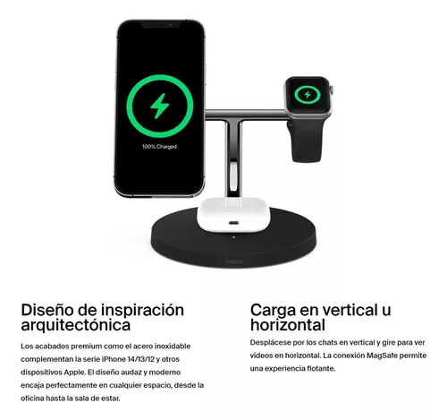 Belkin Cargador inalámbrico 3 en 1 con MagSafe