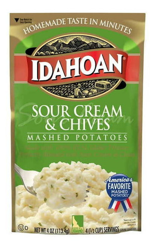 Idahoan Sour Cream & Chives Crema Mashed Potatoes 4 Pack