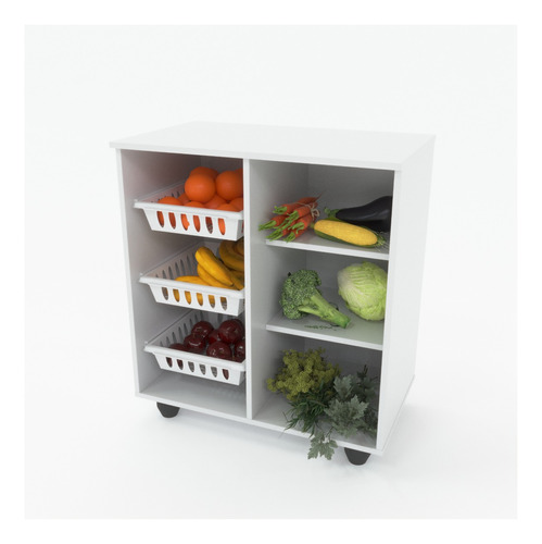 Frutero Mueble Organizador Despensero Multiuso 3 Canastos