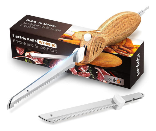Cuchillo Eléctrico, Borde Dentado Tallar Carne, Pan. Prikoi Color Clásico