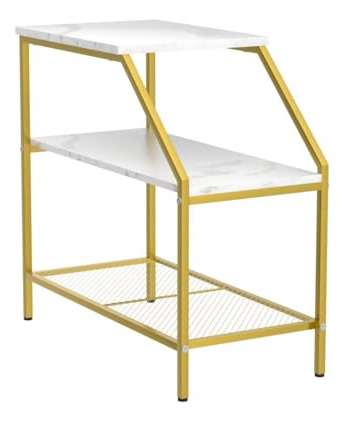 Wolawu Mesa Auxiliar 3 Niveles 2pcs Mesita De Noche De Mader