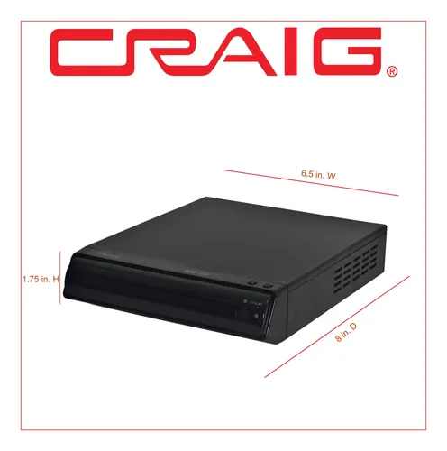 Reproductor De Dvd Craig Cvd512a Compact Con Control Remoto