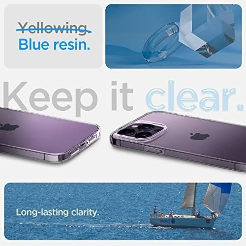 Imagen 3 de 7 de Funda Spigen Liquid Crystal Para iPhone 14 Pro Max - Clear