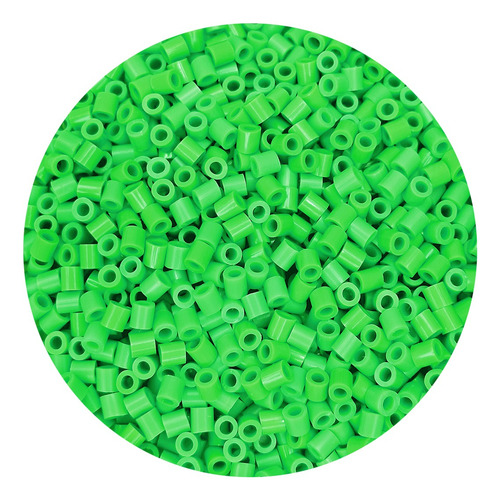 1kilo Hama Beads 5mm Color A , 18000beads Aprox Color Verde Lima Diámetro 5 Mm