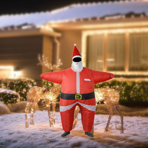 Disfraz Inflable De Papá Noel, Ropa De Cosplay Navideña