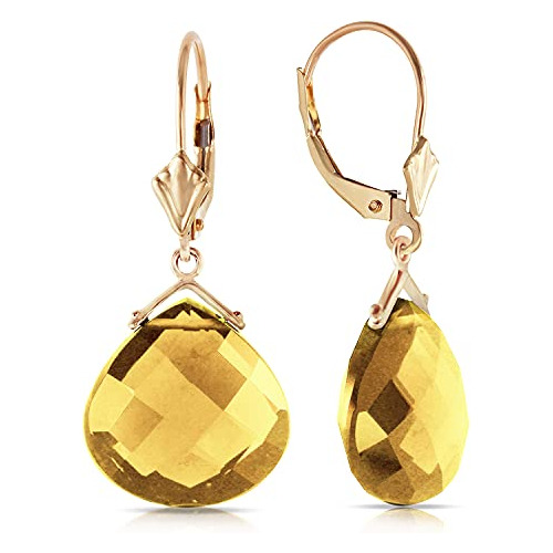 Pendientes De Oro De 14k Galaxy Gold Con Citrino