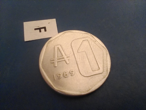 1 Un Austral Moneda Argentina 1989 Con La Caja 