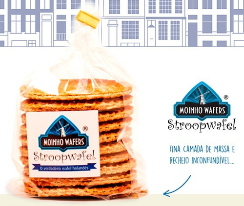 Kit 10 Pacotes Biscoito Holandês - Moinho Stroopwafel