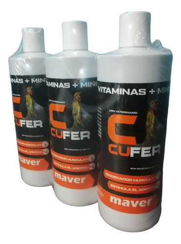 Cufer 500 Ml. / Vitaminas Y Minerales Para Gallos Oxígenador