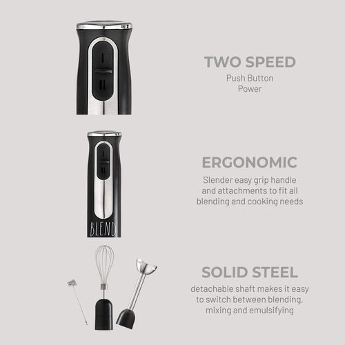 Batidora De Mano Rae Dunn Immersion 500 W 2 Velocidades Con