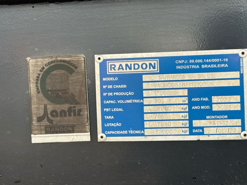 Caçamba Basculante Ls Randon 2023 - Com Pneus