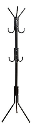 Mind Reader Standing Metal Coat Rack Hat Hanger 11 Gancho Pa