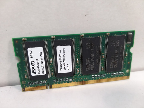 Memória Para Notebook Ddr1 256mb Pc2700 Smart (Usado)