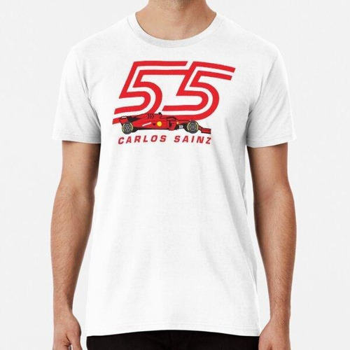 Remera Coche De Carreras Carlos Sainz 55 Algodon Premium