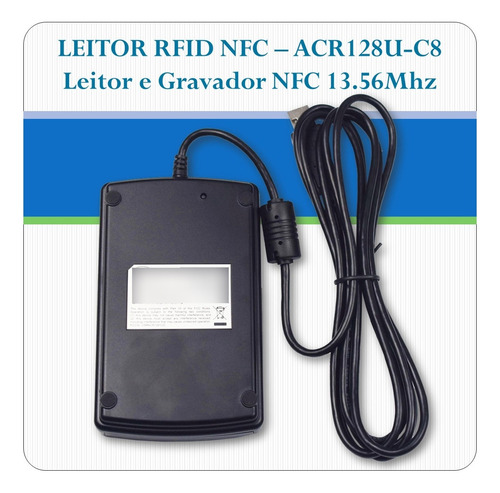 Leitor E Gravador Rfid-nfc Acr128u-c8 13.56mhz