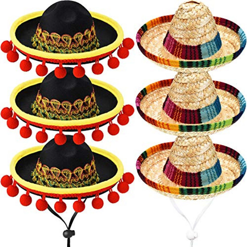 Sombrero De Fiesta 6 Piezas Mini Sombrero Mexicano Sombreros