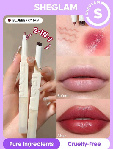 Sheglam Dúo De Lápiz Labial Y Delineador
