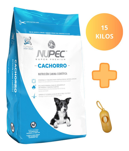 Croquetas Nupec Cachorro 15kg Raza Mediana/grande