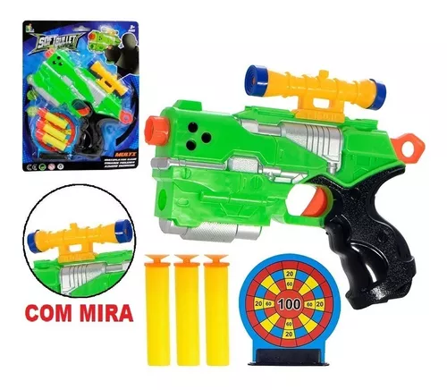 Arminha de brinquedo estilo nerf metralhadora pistola