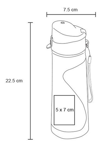 Imagen 3 de 9 de Cilindro De Plástico Con Manga De Poliéster 720ml