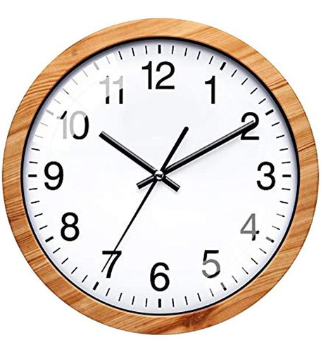Nuovo Reloj De Pared Redondo De Madera De 10 Pulgadas Reloj 