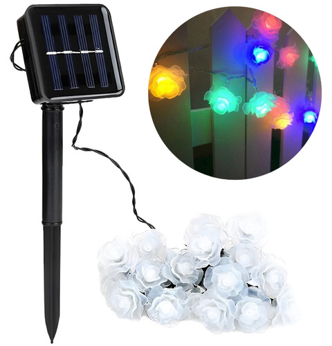 Luces Guirnalda Exterior Rosas 6m Multicolor Cascada Luces Solares Jardin Led Qatarshop Cosas De Navidad Adornos Navideños Decorativos Adorno Decoracion 