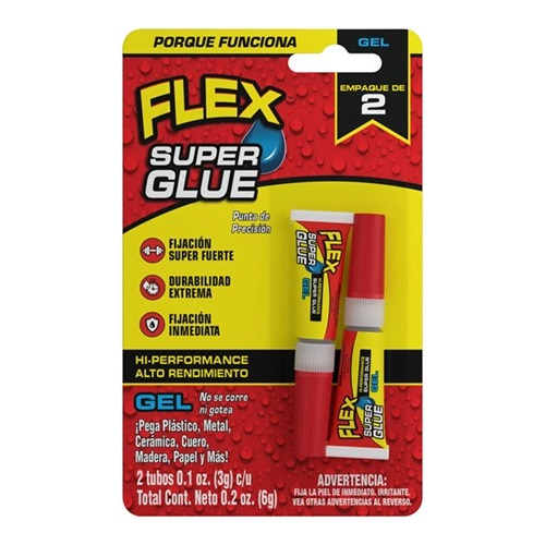 Flex Super Glue Gel 2 Pack 3gr Pega Loca