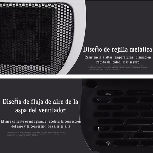 Imagen 6 de 7 de Estufa Calefactor Eléctrica 500w Bajo Consumo Termoventilado