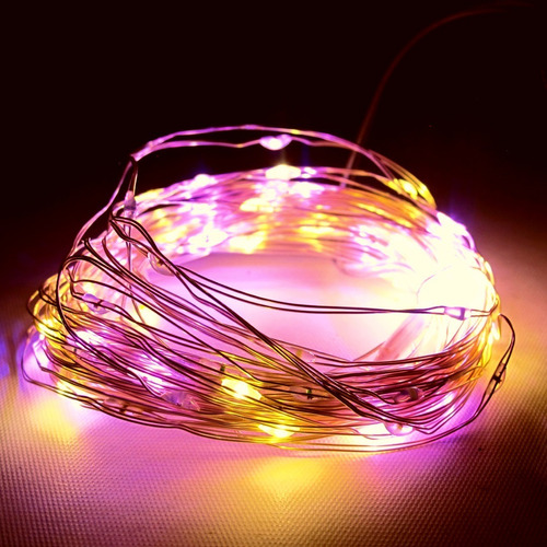 Serie De Luces Navideñas 100 Nano Leds Luz Colores 10mts