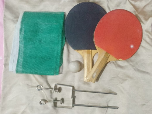Malla Y Raquetas De Ping Pong O Tenis De Mesa
