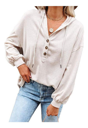 Sudadera Con Capucha De Color Sólido Y Espalda Abierta