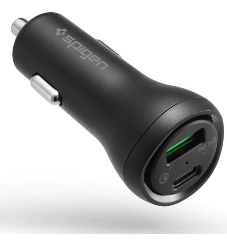 Cargador Ultra Rapido Auto Dual Spigen Para Samsung iPhone