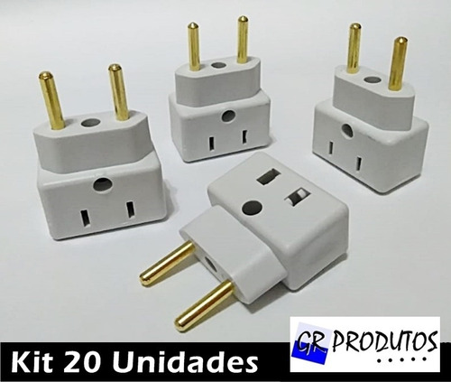 Adaptador Tomada Para 10a / 20a Bob - Com 20 Unidades