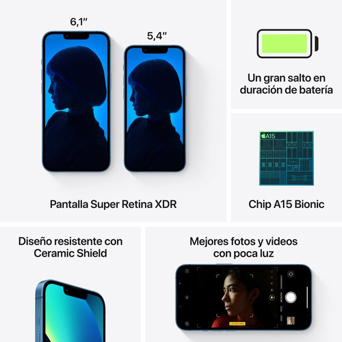 Imagen 7 de 9 de Apple iPhone 13 (128 GB) - Azul