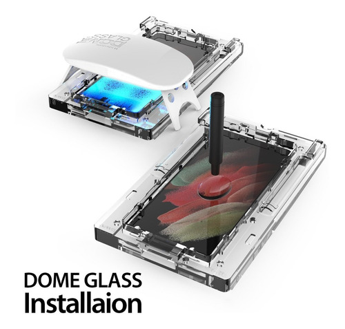 Imagen 2 de 10 de Vidrio Templado Samsung S21 Plus Whitestone Dome Glass X2