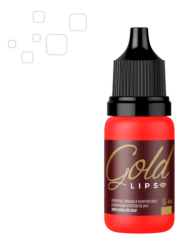Mag Color Gold Line Lips Diversas Cores 5ml Pigmento Labial Cor Pitanga