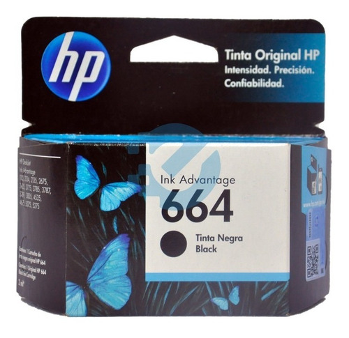 Cartucho Hp 664 Negro Original F6v29al Vigente Verificable 