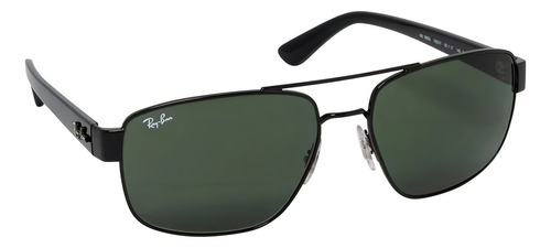 Oculos Sol Ray-ban Rb3663l 002/31 Preto Rb 3663 3663l Rb3663 Cor Da Armação Polished Gunmetal Cor Da Haste Polished Gunmetal/grey Cor Da Lente Green Desenho Retangular