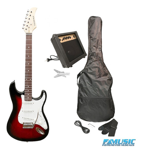 Combo Guitarra Electrica + Amplificador 10w + Accesorios 