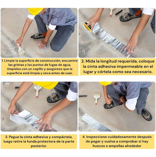 Cinta Tapagoteras Para Techo Adhesiva 5 Cm X 5 Metros