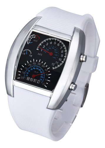 Reloj Aviación Turbo Dial Flash Led Reloj Regalo Hombre Lad