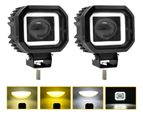 Faros Delanteros De Motocicleta, Luces Blancas Impermeables,