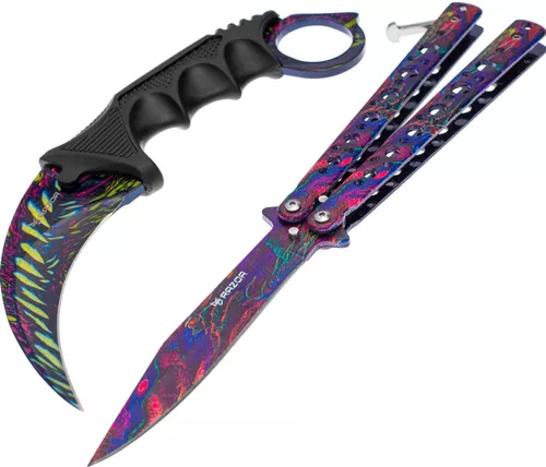 Razor Store - Cuchillo Karambit Táctico Rainbow Fade