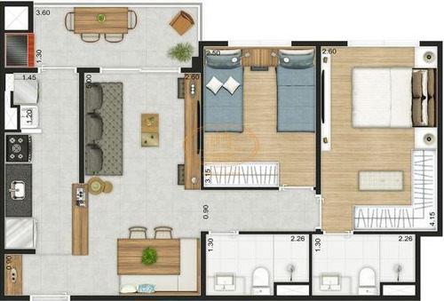 Apartamento Com 3 Dormitório(s) Localizado(a) No Bairro Santo Amaro Em São Paulo / São Paulo - 14968:921804