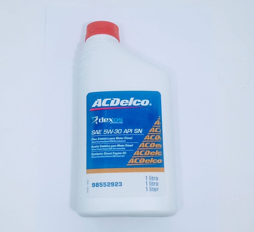 Imagem 2 de 3 de Oleo Motor 5w30 Sintetico Turbo Diesel Dexos2 Acdelco