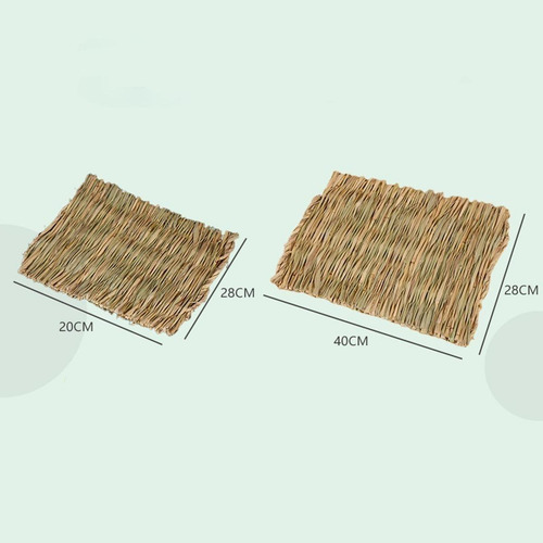 10 Piezas De Conejo Mat De Hierba De Paja Gran 40 Cmx28 Cm