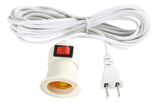 Cable Extensión Lampara 8m Soket Interruptor Enchufe