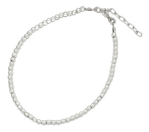 Pulsera Bolitas 3 Mm Plata 925 (arg60027)