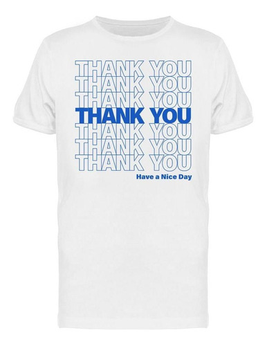 Bolsa De Plástico Gracias En Azul Camiseta De Hombre