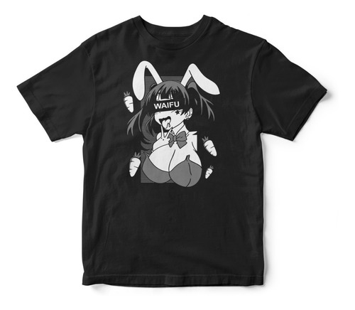 Playera Ahegao Waifu Material Bunny Girl Anime Manga A1466